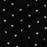 Katoen Poplin Mini Hartjes Zwart – Wit – Zacht & Ademend