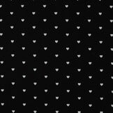 Katoen Poplin Mini Hartjes Zwart – Wit – Zacht & Ademend