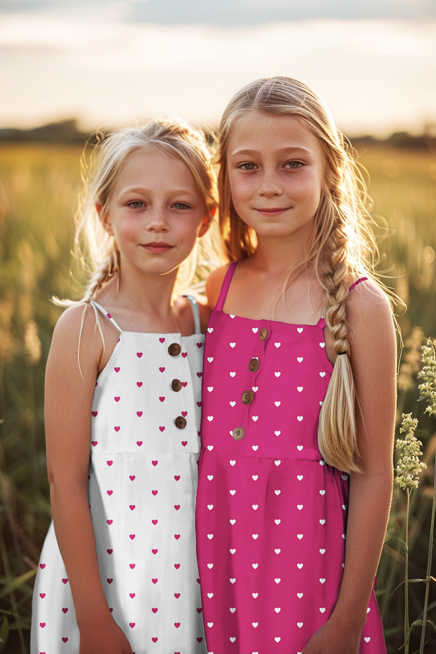 Katoen Poplin Mini Hartjes Wit – Rood – Zacht & Ademend