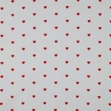 Katoen Poplin Mini Hartjes Wit – Rood – Zacht & Ademend