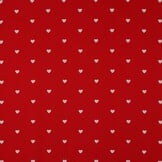 Katoen Poplin Mini Hartjes Rood – Wit – Zacht & Ademend
