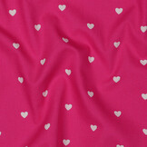 Katoen Poplin Mini Hartjes Fuchsia – Wit – Zacht & Ademend