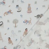 Katoen Poplin VIVE LA FRANCE Parijs Katten – Zacht & Ademend