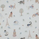 Katoen Poplin VIVE LA FRANCE Parijs Katten – Zacht & Ademend