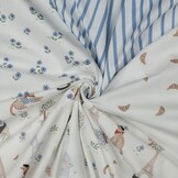 Katoen Poplin VIVE LA FRANCE Croissantjes – Zacht & Ademend