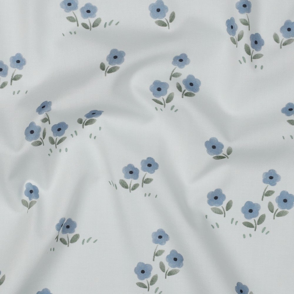 Katoen Poplin VIVE LA FRANCE Bloemetjes – Zacht & Ademend