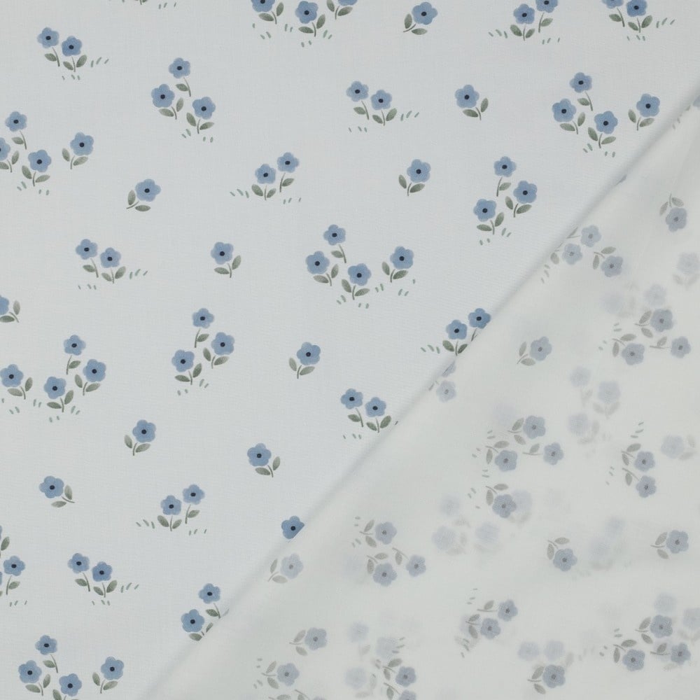 Katoen Poplin VIVE LA FRANCE Bloemetjes – Zacht & Ademend
