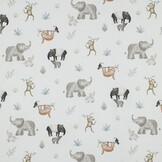 Katoen Poplin Safari Dieren Off-White – Zacht & Ademend