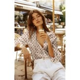 Hydrofiel Katoen Stof Dobby Bloemen – Perzik – Zacht & Ademend