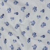 Hydrofiel Katoen Stof Dobby Bloemen – Wit – Zacht & Ademend