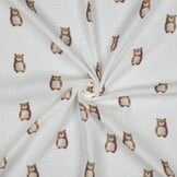 Zachte Hydrofiel Katoen Stof - Beertjes - Biologisch & Veelzijdig