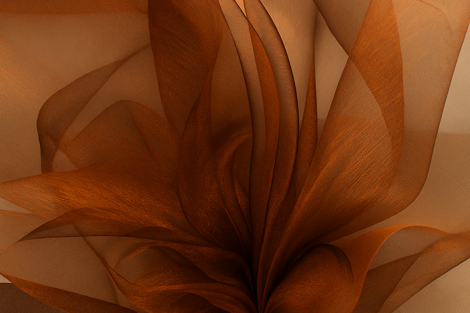 Organza Two-Tone Koperbruin-Zwart – Glanzend & Veelzijdig