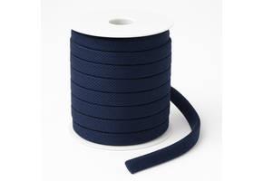 Platte Katoenen Koord Marine 12mm