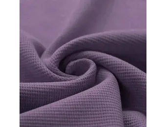 Wafel Jersey Stof Dusty Paars