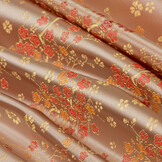 Brokaat Jacquard Stof Daisy Bloemen - Champagne Goud