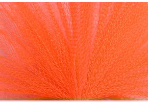 Tule Stof Hibiscus Oranje