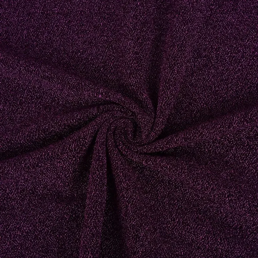 Glamorous Glitter – Lurex Jersey Donkerpaars – Trendy & Stijlvol