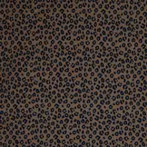 Rib Jersey Stof Luipaardprint Bruin – Stoer, Zacht & Ademend