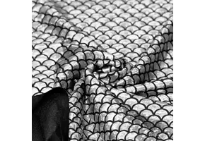 Hologram Lycra Stof (Zeemeermin Schubben) Zilver