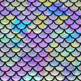Hologram Lycra Stof – Zeemeermin Schubben Regenboog