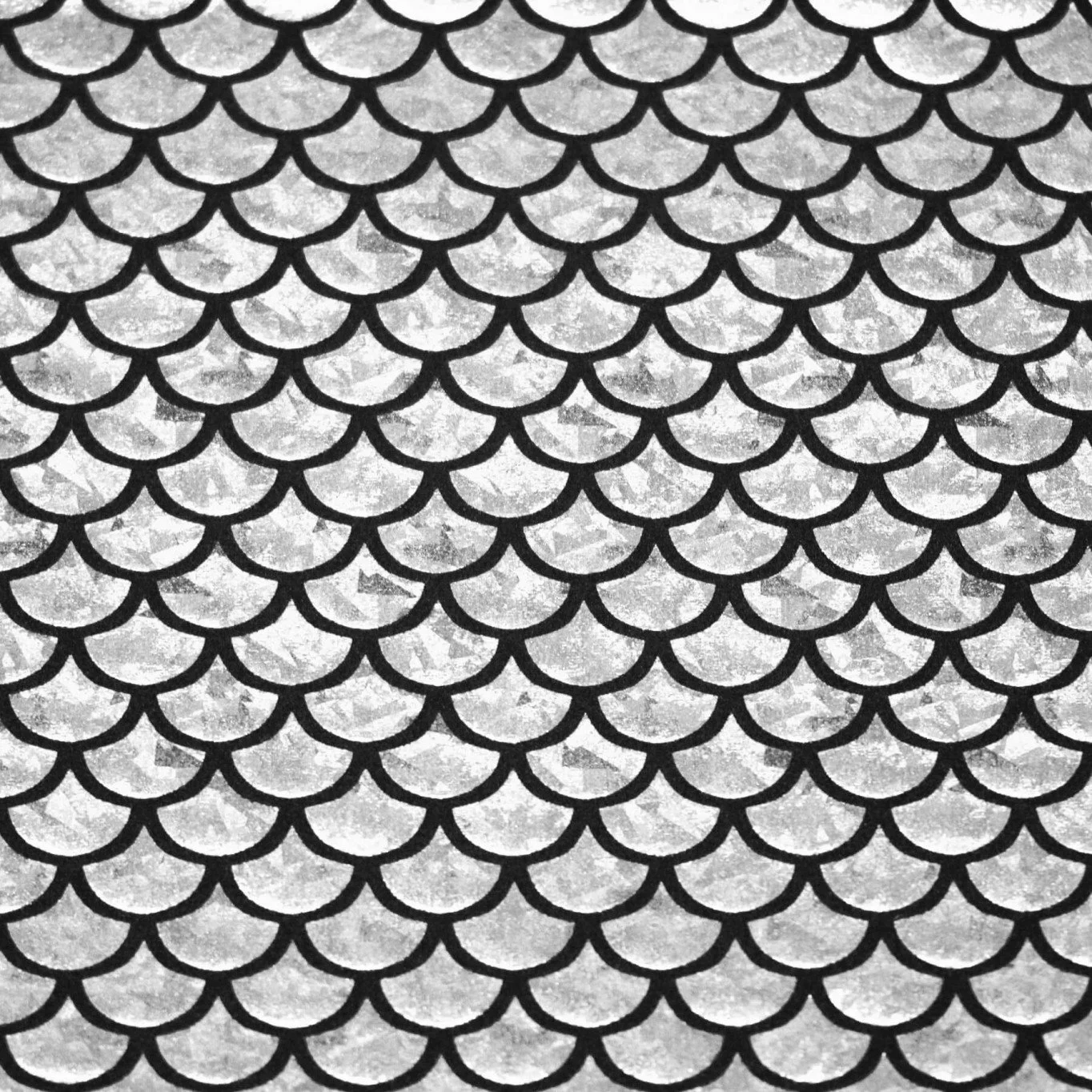 Hologram Lycra Stof – Zeemeermin Schubben Zilver