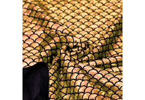 Hologram Lycra Stof (Zeemeermin Schubben) Goud