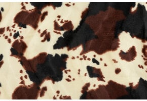 Velboa Stof – Koeienprint Crème/Bruin