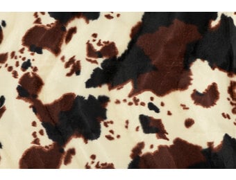 Velboa Stof – Koeienprint Crème/Bruin