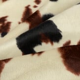Velboa Stof Koeienprint Crème/Bruin – Soepel & Sterk