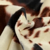 Velboa Stof Koeienprint Crème/Bruin – Soepel & Sterk