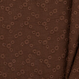 Hydrofiel Stof Embroidery Esmée Chocoladebruin – Zacht & Ademend