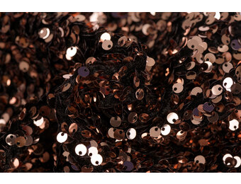 Pailletten stof brons