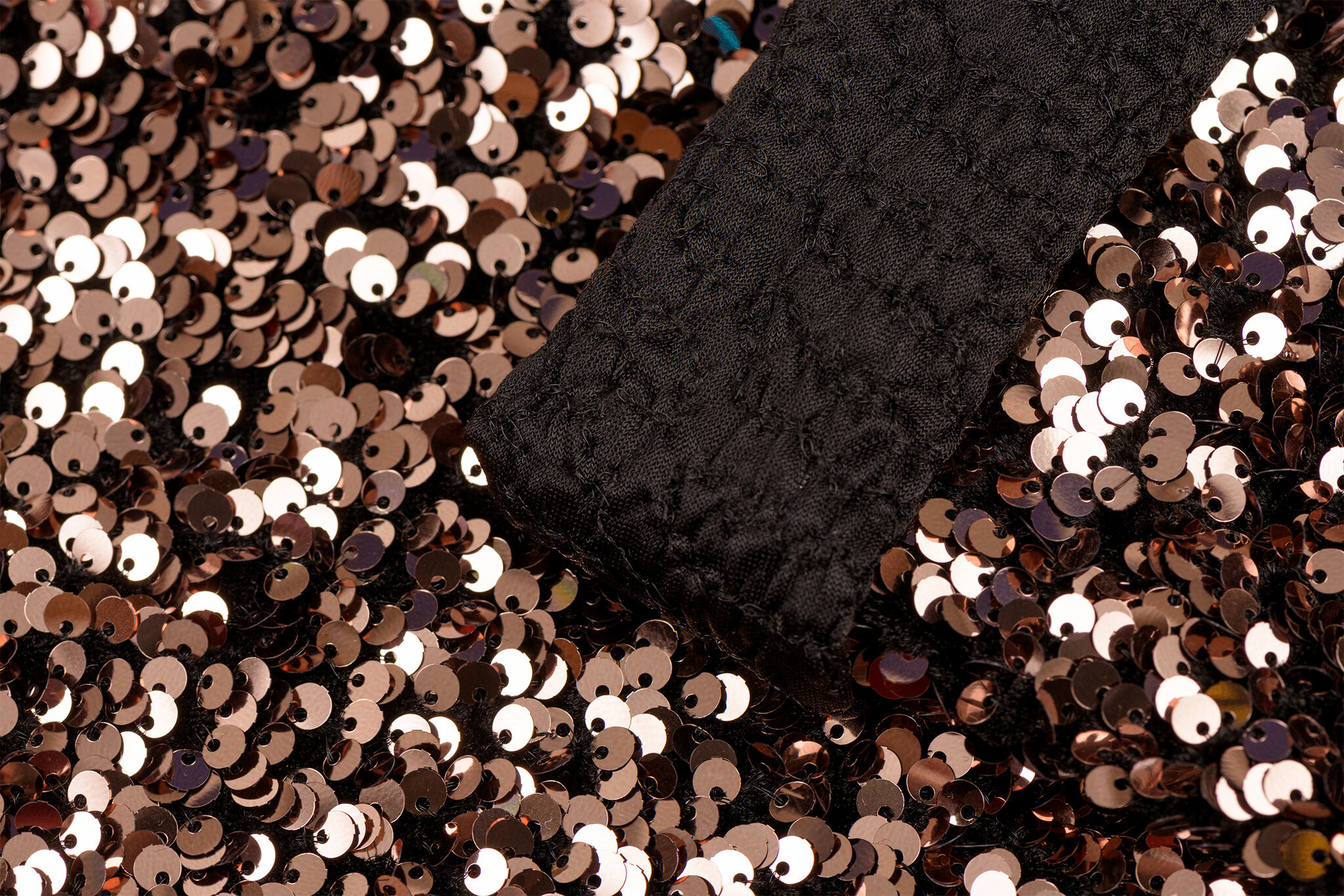 Pailletten stof brons