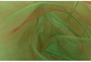 Organza Two-Tone Groen - Rood