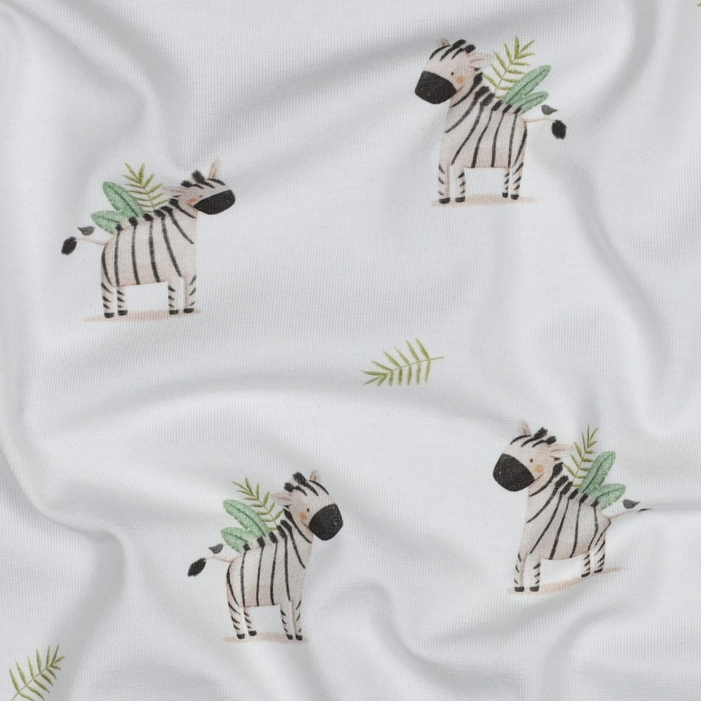 Organic Jersey Katoen Zebra’s – Zacht, Rekbaar & Biologisch