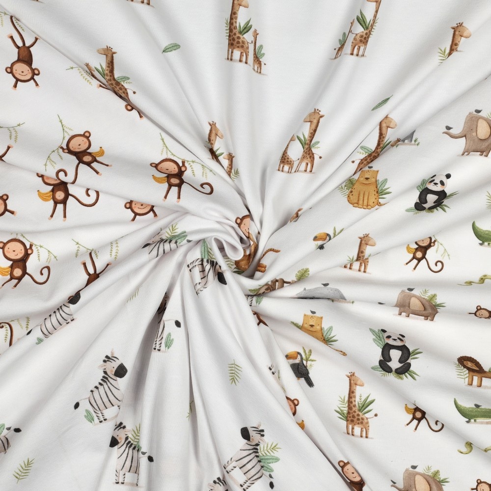 Organic Jersey Katoen Zebra’s – Zacht, Rekbaar & Biologisch