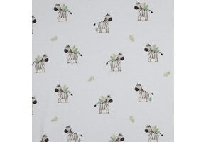 Organic Jersey Katoen Stof Digitale Print – Zebra’s