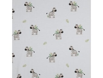 Organic Jersey Katoen Stof Digitale Print – Zebra’s