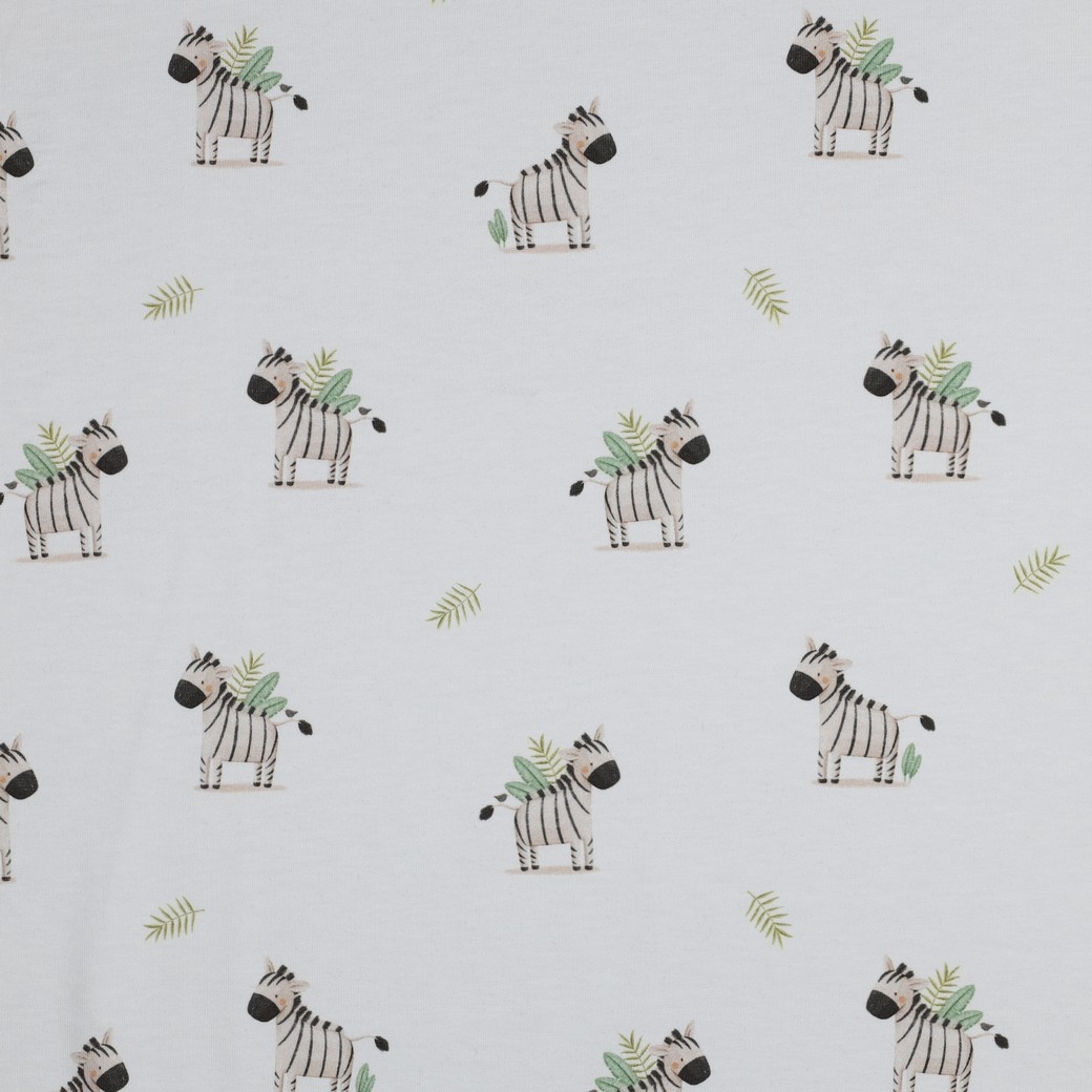 Organic Jersey Katoen Zebra’s – Zacht, Rekbaar & Biologisch