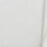 Hydrofiel Stof Embroidery Bloemen Wit – Zacht & Ademend