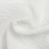 Hydrofiel Stof Embroidery Bloemen Wit – Zacht & Ademend