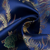 Brokaat Jacquard Stof Chinese Draak Donkerblauw – Chic & Elegant
