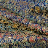 Brokaat Jacquard Stof Barok Bloemen Blauw