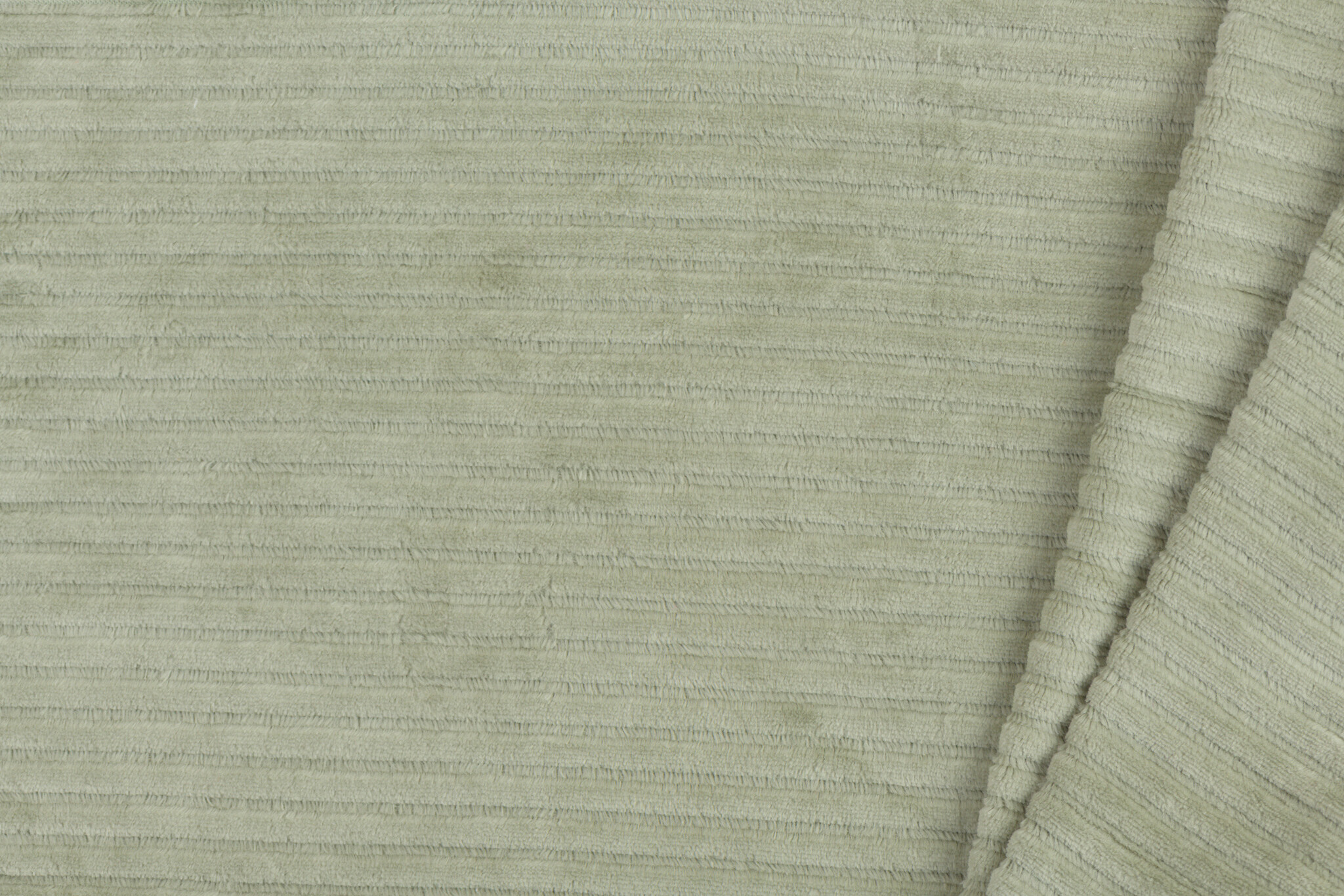 Brede Ribfluweel Jersey Stof Dusty Groen – Zacht &  Rekbaar