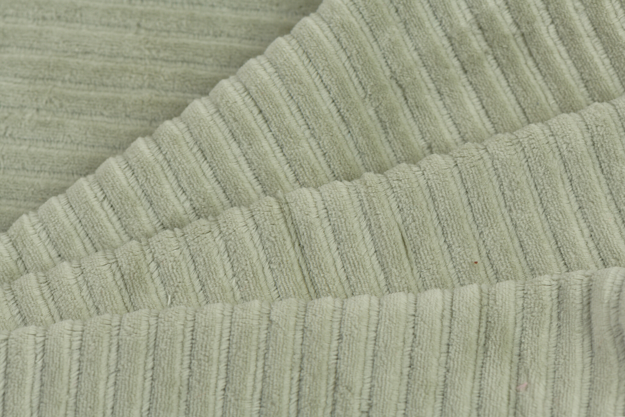 Brede Ribfluweel Jersey Stof Dusty Groen – Zacht &  Rekbaar