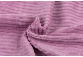 Brede Ribfluweel Jersey Stof Oud Lila
