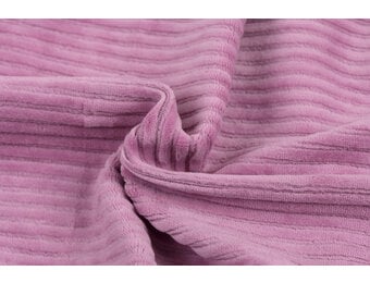Brede Ribfluweel Jersey Stof Oud Lila