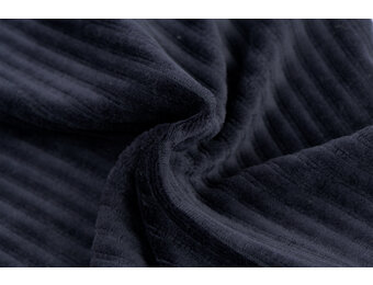 Brede Ribfluweel Jersey Stof Marine