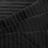 Brede Ribfluweel Jersey Stof Zwart – Zacht & Stijlvol