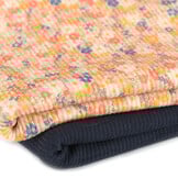 Rib Jersey Stof Tijdloze Bloem Donker Blauw – Kleurrijk & Zacht